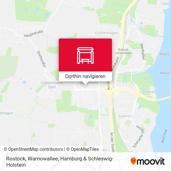 Rostock, Warnowallee Karte