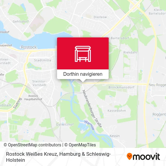 Rostock Weißes Kreuz Karte