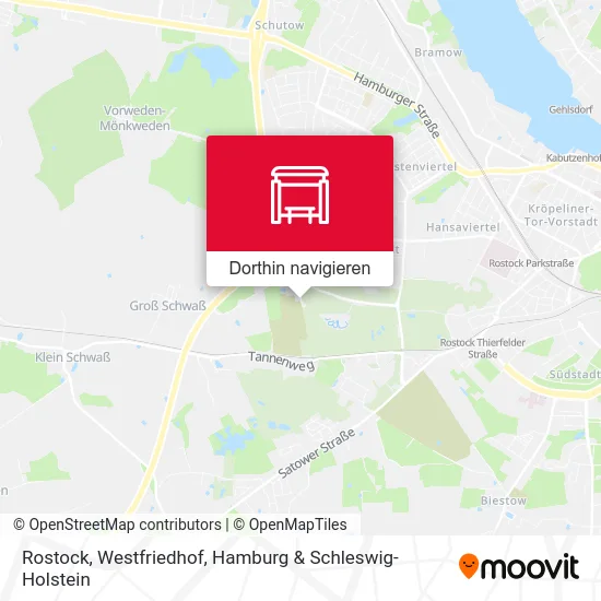 Rostock, Westfriedhof Karte