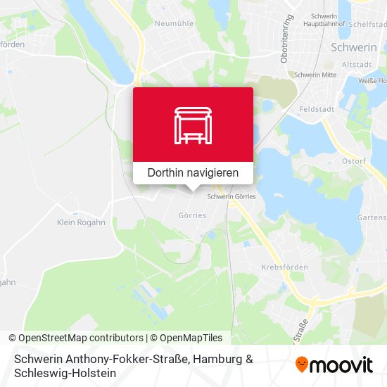 Schwerin Anthony-Fokker-Straße Karte
