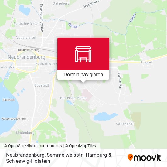 Neubrandenburg, Semmelweisstr. Karte