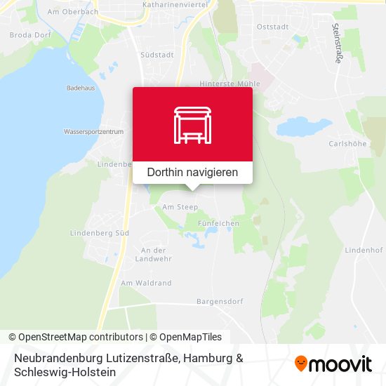 Neubrandenburg Lutizenstraße Karte