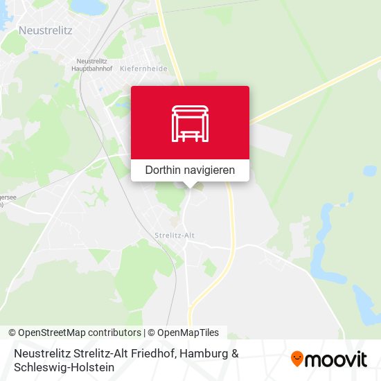 Neustrelitz Strelitz-Alt Friedhof Karte