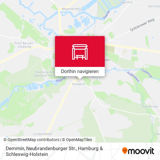 Demmin, Neubrandenburger Str. Karte