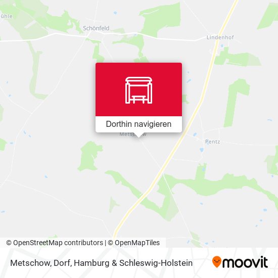 Metschow, Dorf Karte