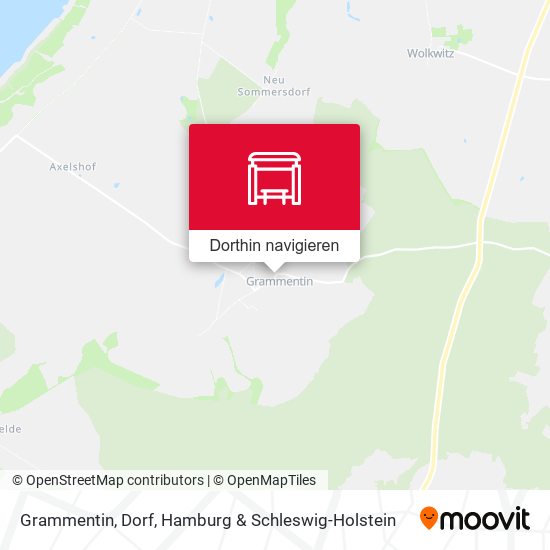 Grammentin, Dorf Karte