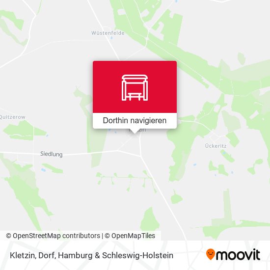 Kletzin, Dorf Karte