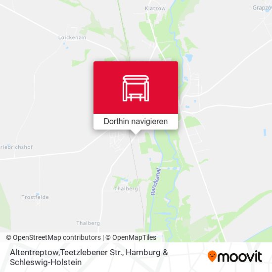 Altentreptow,Teetzlebener Str. Karte