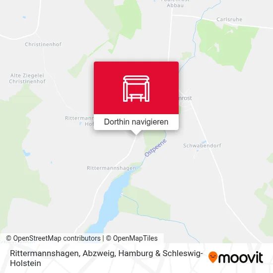 Rittermannshagen, Abzweig Karte
