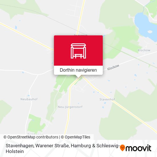 Stavenhagen, Warener Straße Karte