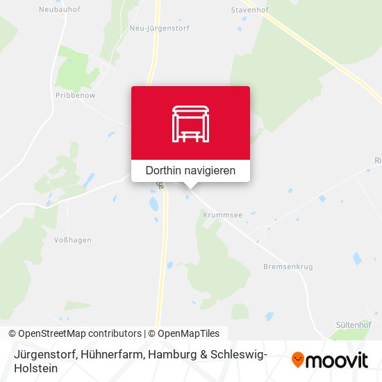 Jürgenstorf, Hühnerfarm Karte
