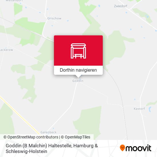 Goddin (B Malchin) Haltestelle Karte