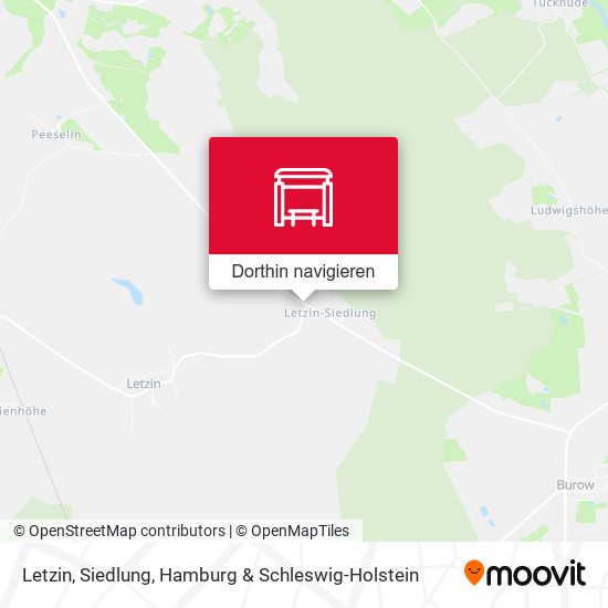 Letzin, Siedlung Karte