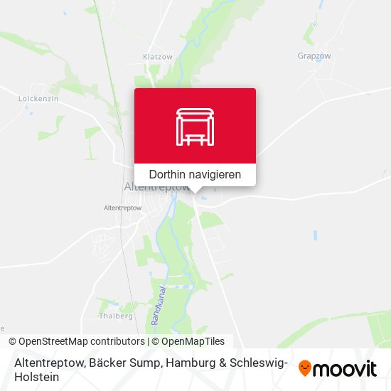 Altentreptow, Bäcker Sump Karte