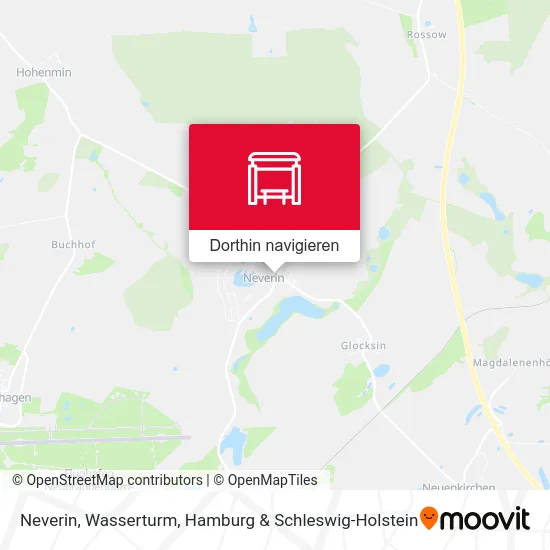 Neverin, Wasserturm Karte