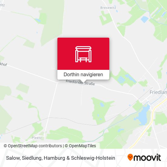 Salow, Siedlung Karte