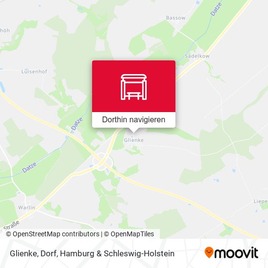 Glienke, Dorf Karte