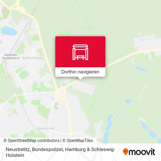 Neustrelitz, Bundespolizei Karte