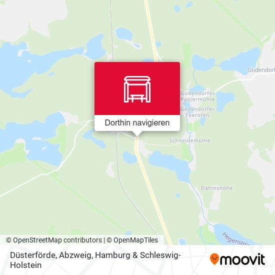 Düsterförde, Abzweig Karte