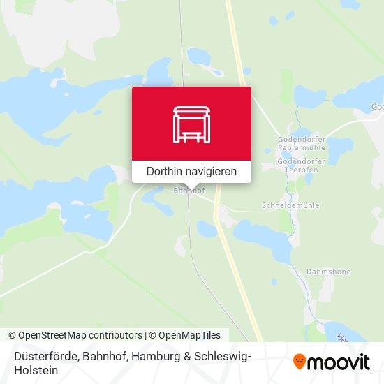 Düsterförde, Bahnhof Karte