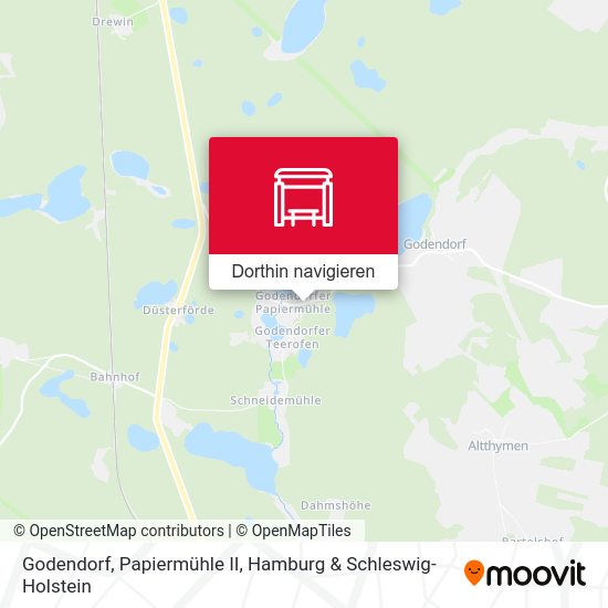 Godendorf, Papiermühle II Karte