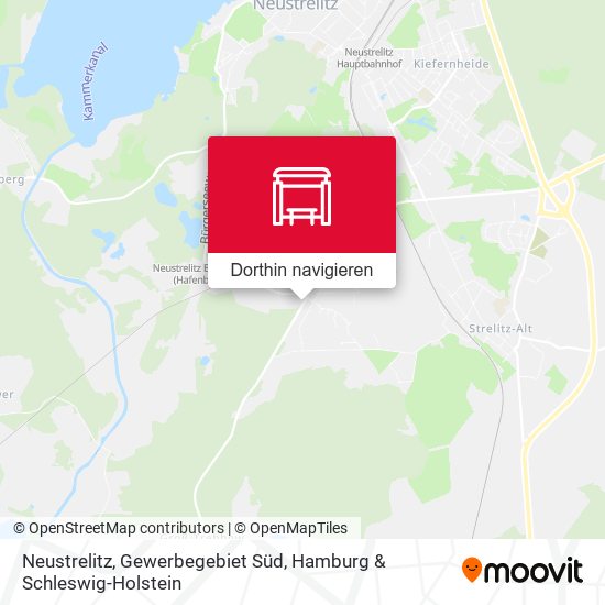 Neustrelitz, Gewerbegebiet Süd Karte