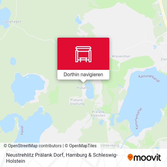 Neustrehlitz Prälank Dorf Karte