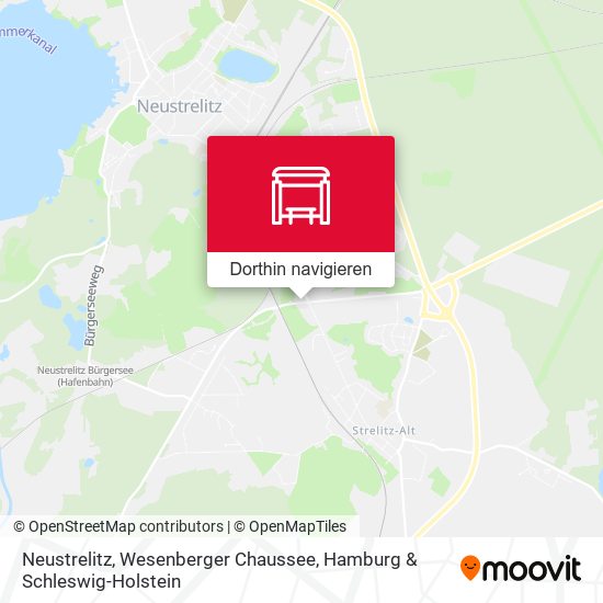 Neustrelitz, Wesenberger Chaussee Karte