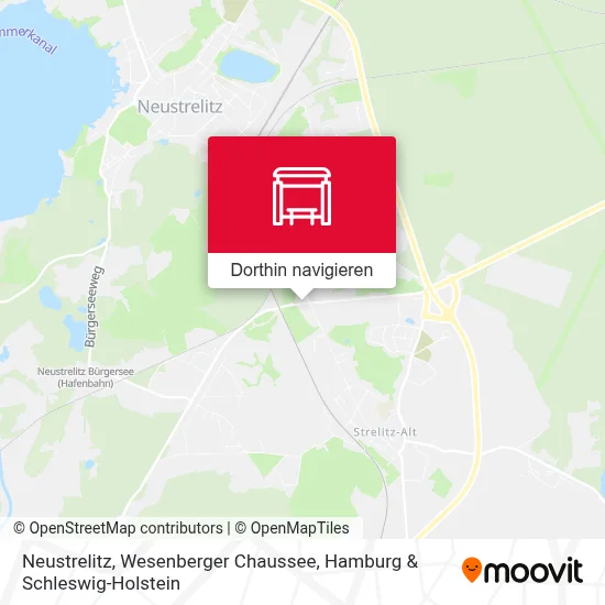 Neustrelitz, Wesenberger Chaussee Karte