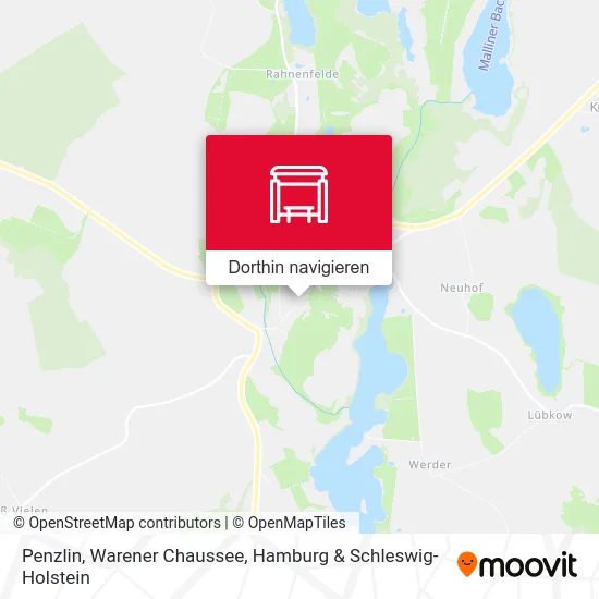 Penzlin, Warener Chaussee Karte