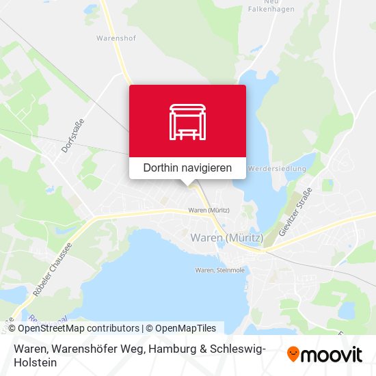 Waren, Warenshöfer Weg Karte