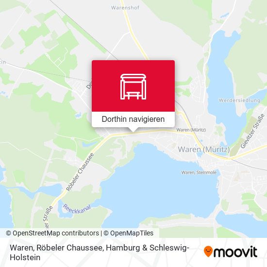 Waren, Röbeler Chaussee Karte