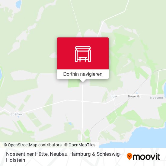 Nossentiner Hütte, Neubau Karte