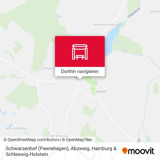 Schwarzenhof (Peenehagen), Abzweig Karte