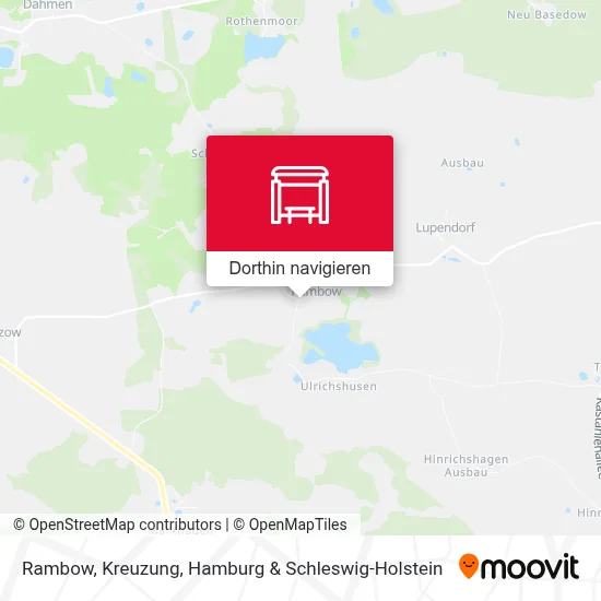 Rambow, Kreuzung Karte