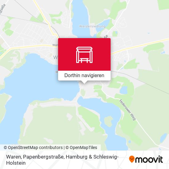 Waren, Papenbergstraße Karte