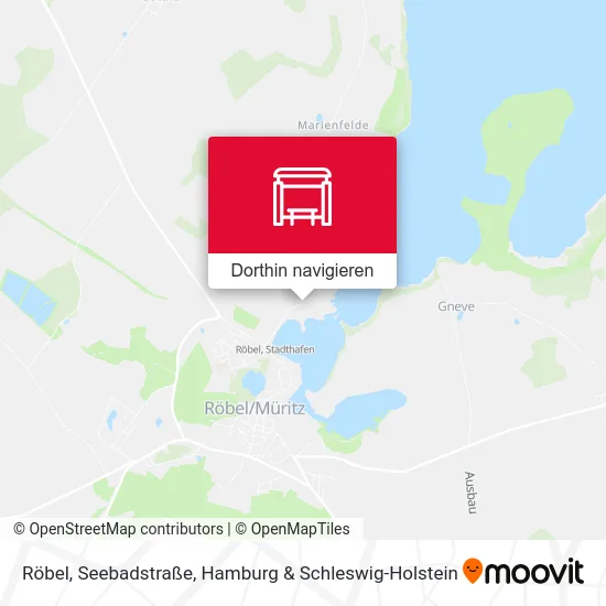 Röbel, Seebadstraße Karte