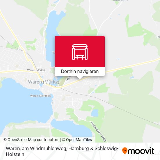 Waren, am Windmühlenweg Karte
