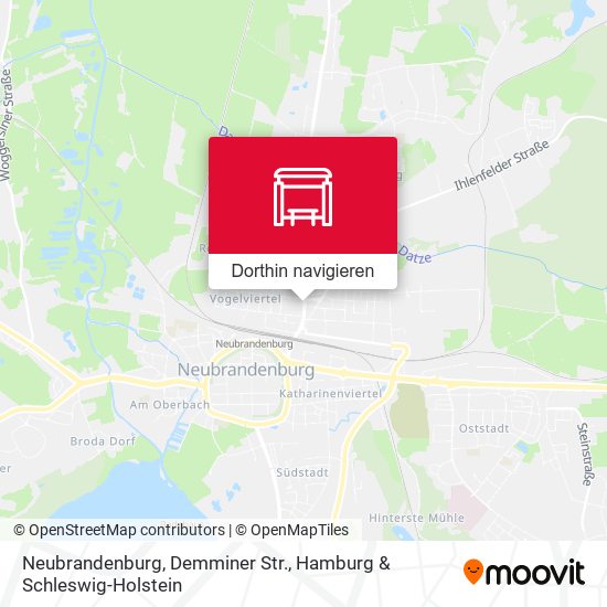 Neubrandenburg, Demminer Str. Karte