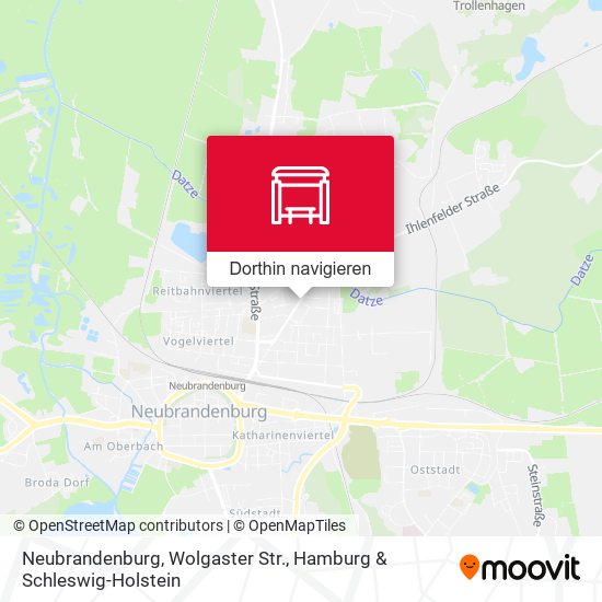 Neubrandenburg, Wolgaster Str. Karte
