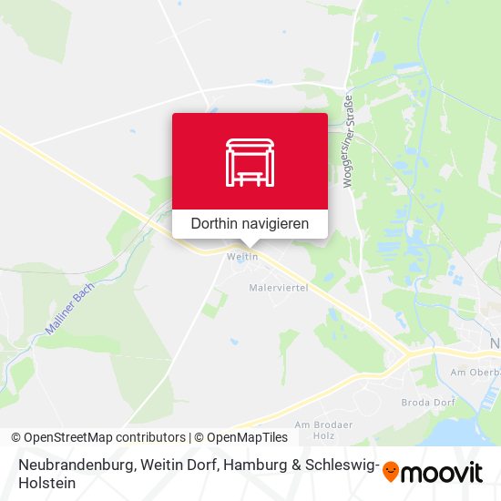 Neubrandenburg, Weitin Dorf Karte