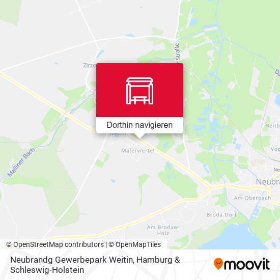 Neubrandg Gewerbepark Weitin Karte