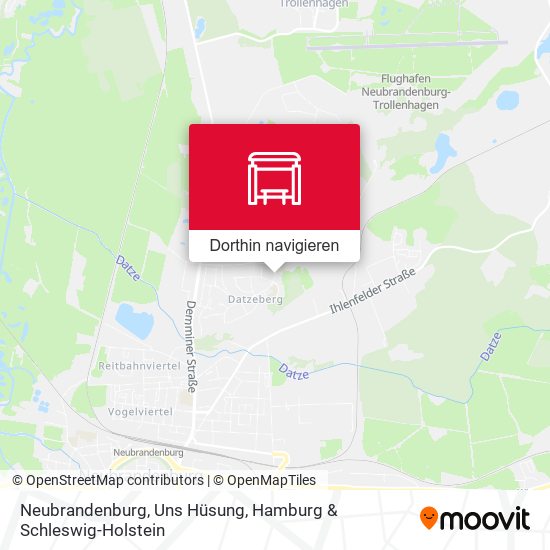 Neubrandenburg, Uns Hüsung Karte