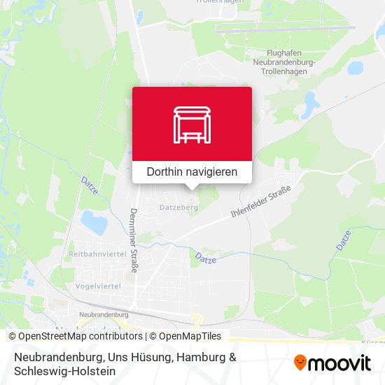 Neubrandenburg, Uns Hüsung Karte