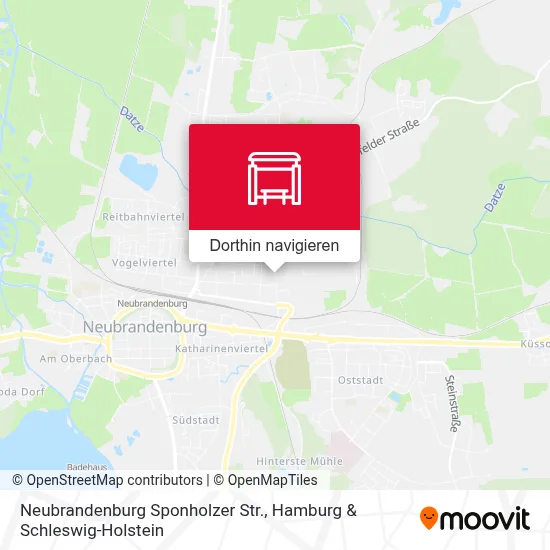 Neubrandenburg Sponholzer Str. Karte