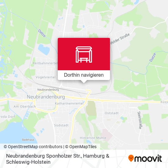 Neubrandenburg Sponholzer Str. Karte