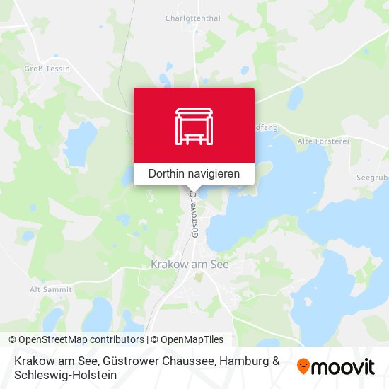 Krakow am See, Güstrower Chaussee Karte