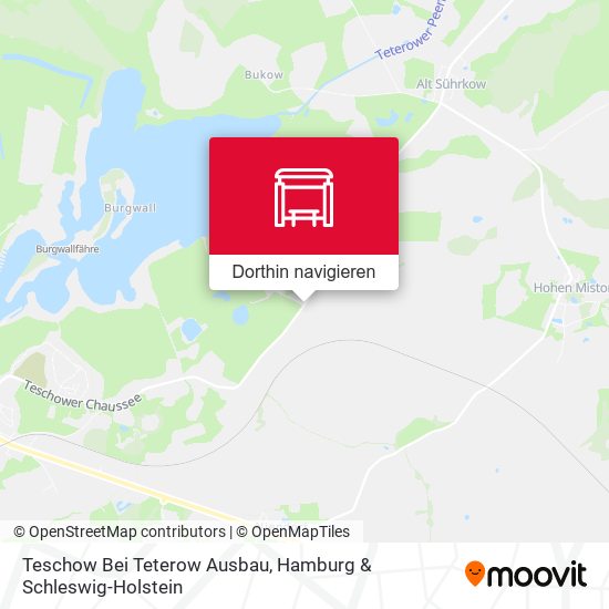 Teschow Bei Teterow Ausbau Karte