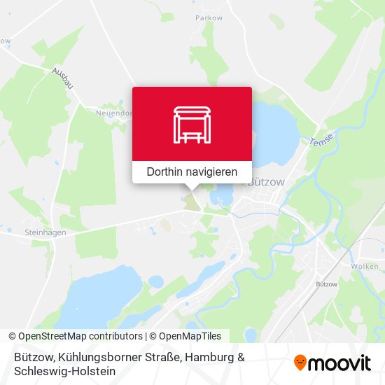 Bützow, Kühlungsborner Straße Karte