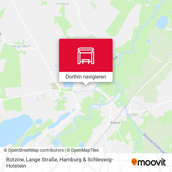 Bützow, Lange Straße Karte